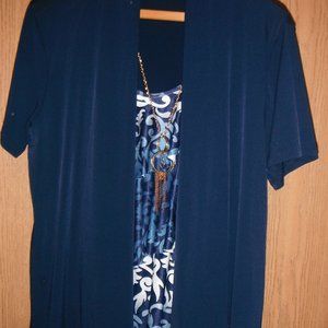 Front of Closet 2X, 2-in-1 SS top, blues